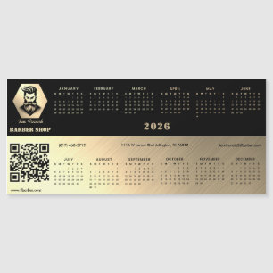 Salon de coiffure professionnel calendrier noir et