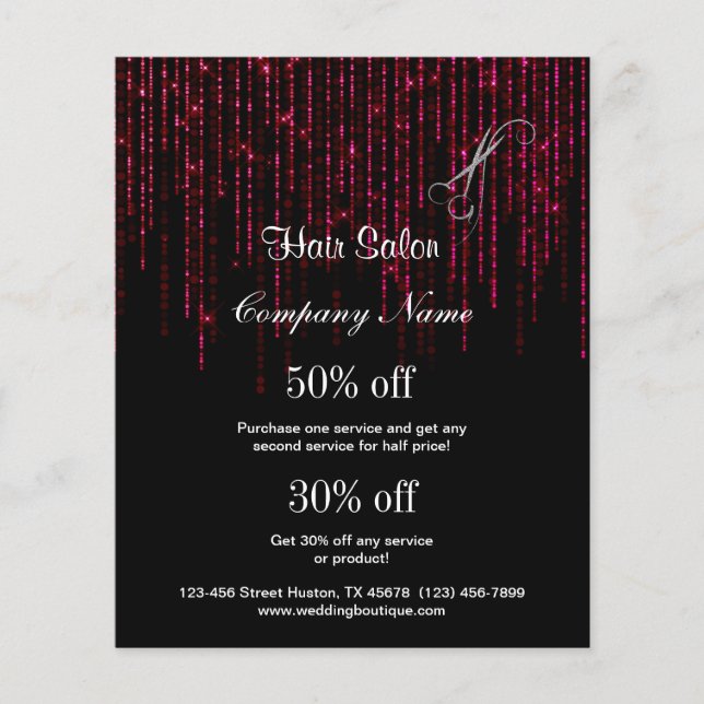 Salon de coiffure prospectus personnalisé (Devant)