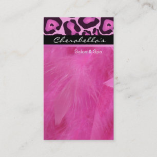 Salon de léopard et carte de visite roses de