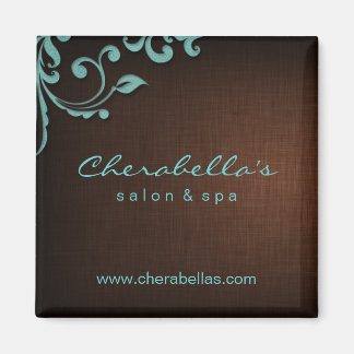 Salon de lin Spa Floral Aimant Brown Bleu