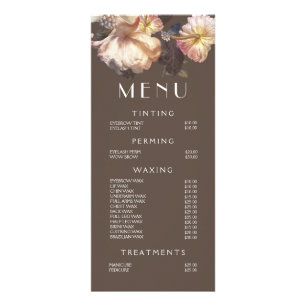 Salon de ongles de cheveux Beauticier Menu Floral