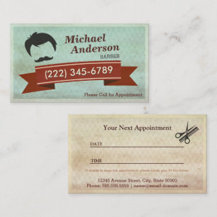 Salon de salon de coiffure - Carte de rendez-vous 