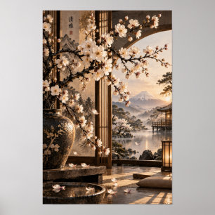 Salon de thé White Blossom décoration murale Mont