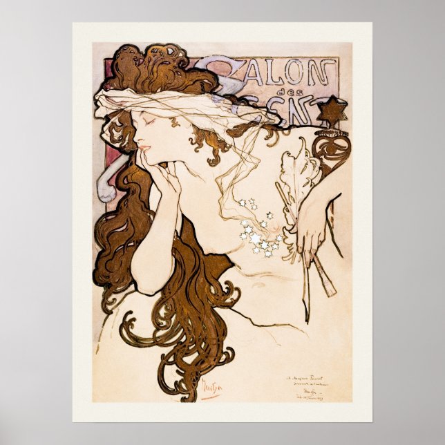 Salon Des Cent Poster Alphonse Mucha (Devant)