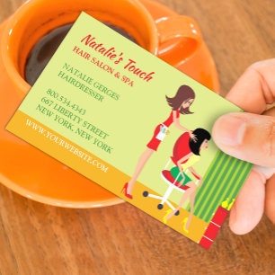 Salon des cheveux avec Cartes de visite de rendez-