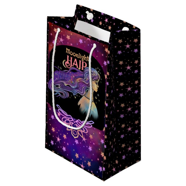 Salon des cheveux clair de lune Petit sac cadeau (Devant Angle)