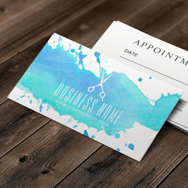 Salon des cheveux Elégant aquarelle Rendez-vous (Créateur téléchargé)