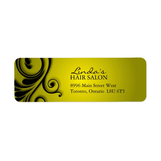 Salon des cheveux Étiquettes de adresse (Devant)