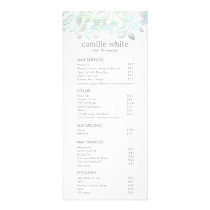 Salon Feuille Vert Bleu Tarifs Menu Service