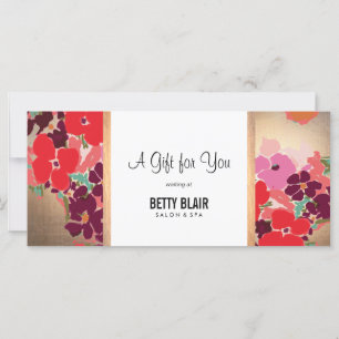 Salon floral coloré et certificat cadeau Spa