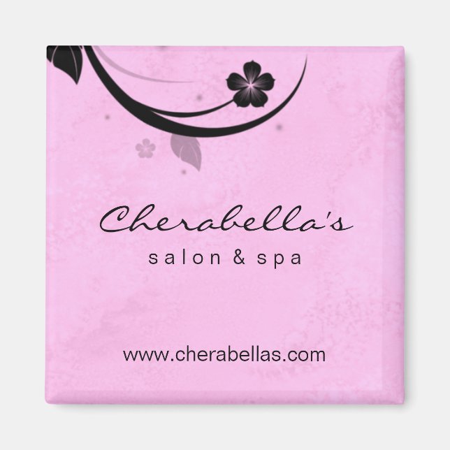 Salon Fridge Magnet Spa à eau vive rose (Devant)