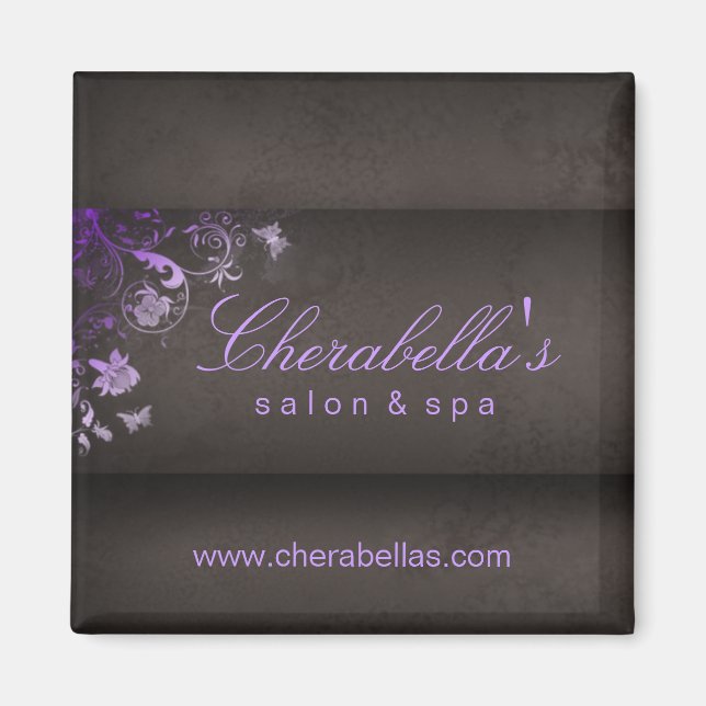 Salon Frigo Magnet Spa Papillon pourpre (Devant)