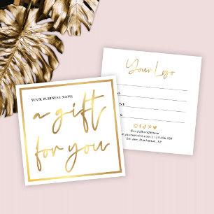Salon Glam Gold Logo Certificat cadeau moderne