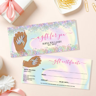 salon holographique ongle femme main nails technic