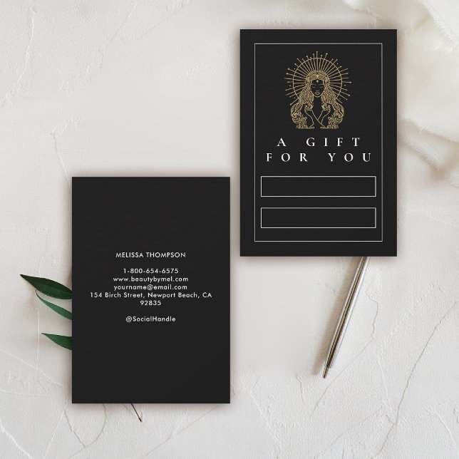 Salon maquillage ongles cheveux Lashes Black Tarot (hair salon gift certificate mystical tarot celestial beauty makeup nails lashes stylist beauty)