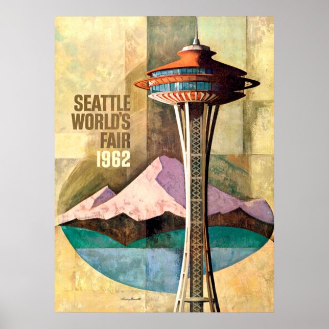 Salon mondial de Seattle 1962 Poster vintage (Devant)