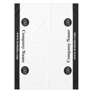 Salon Nappe Logo personnalisé Commerce Noir