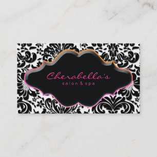 Salon Spa Carte de visite rose orange élégant