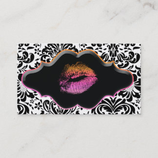 Salon Spa Carte de visite rose Orange Lièvres