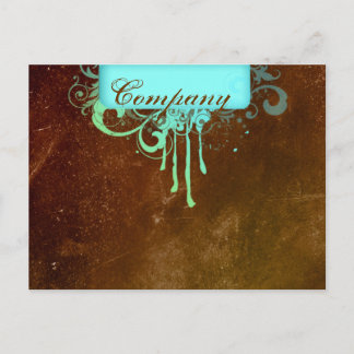 Salon Spa Carte Postale Invitation Grunge Bleu Bro