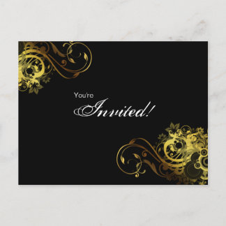 Salon Spa Carte Postale Invitation Papillon Or 2