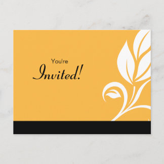Salon Spa Floral Leaf Carte postale Invitation jau