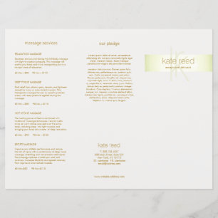 Salon Spa Service Menu Triple Lime Green