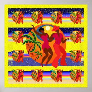 Salsa Dancers Poster Lg.
