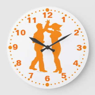 Salsa Latina Danse Spin Horloge Mur Avec Minutes