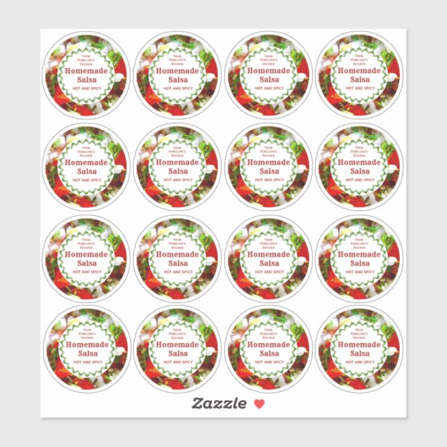 Salsa Maison De Votre Étiquette De Cuisine (Feuille)