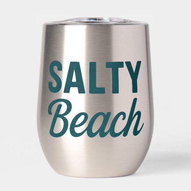 Salty Beach Life | Teal Coastal Ocean Surf Graphic (Avant)