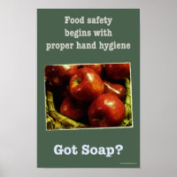 Salubrité des aliments - Poster à laver les mains