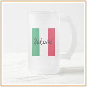 Saluer la bière congelée Mug sur drapeau italien