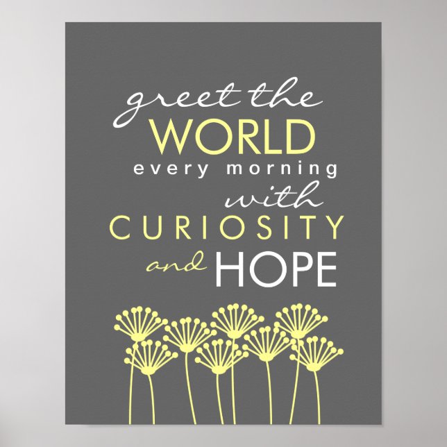 Saluez le monde avec Curiosity & Hope Cote Poster (Devant)