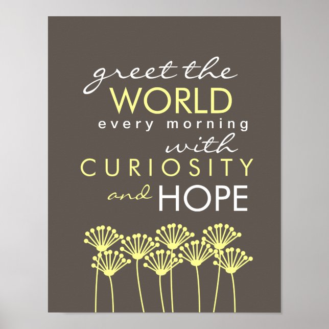 Saluez le monde avec Curiosity & Hope Cote Poster (Devant)