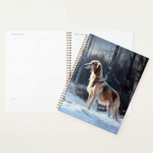Saluki Laisser neiger Noël