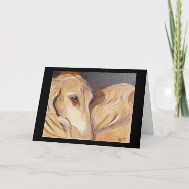 Saluki rêve la carte de voeux (Devant)