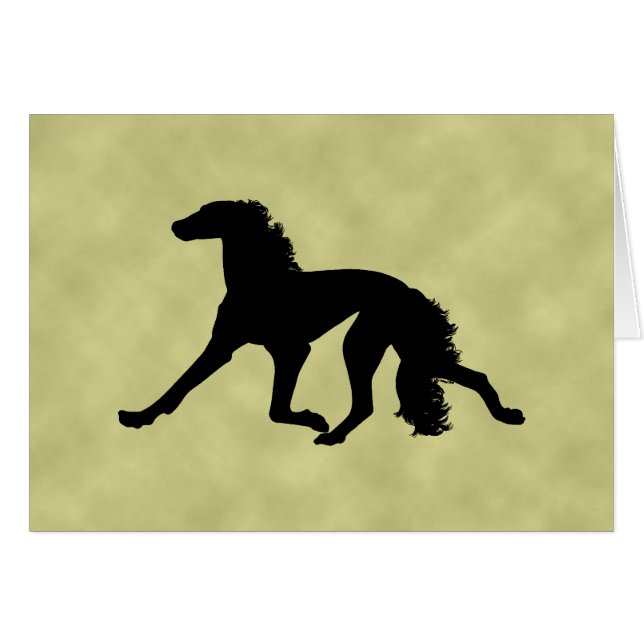 Saluki Silhouette (Devant horizontal)
