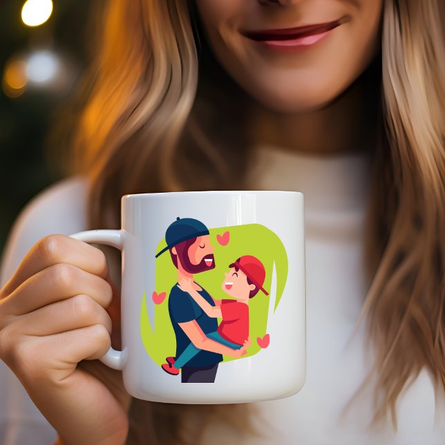 Salut à papa : Fête des pères Mug (Créateur téléchargé)