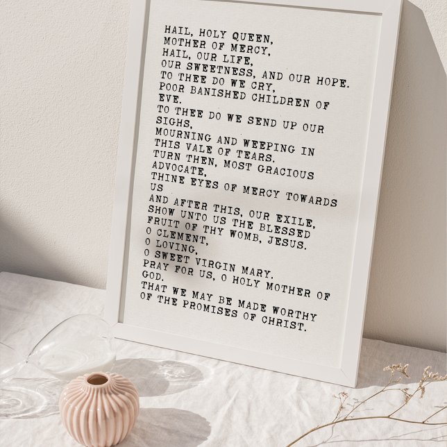 Salut, affiche de prière de la reine sainte (Créateur téléchargé)