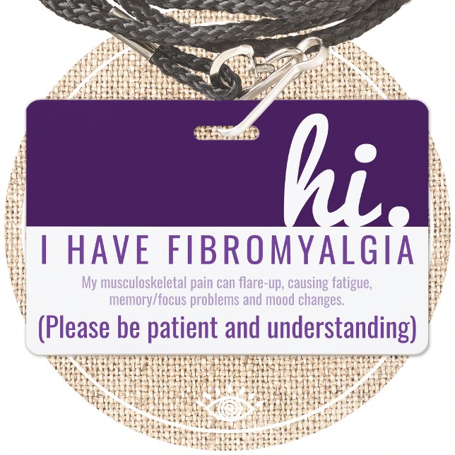 salut badge de patience en fibromyalgie pvc (Créateur téléchargé)
