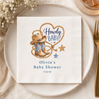 Salut Bébé Serviette en Papier Cowboy