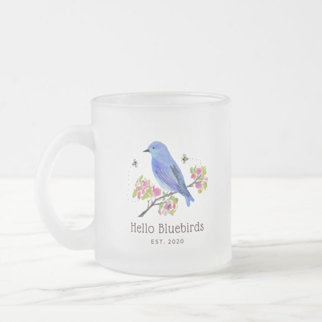 Salut Bluebirds Mug - Verre congelé (Gauche)