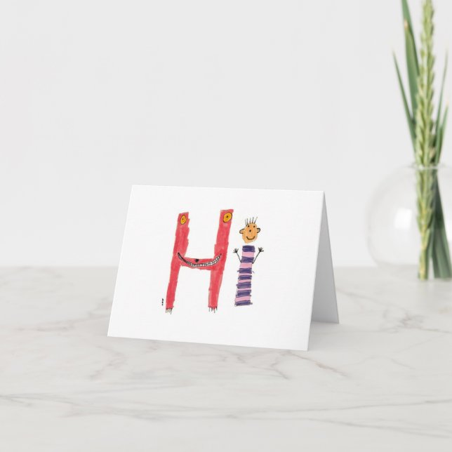 "Salut" carte de note (Devant)