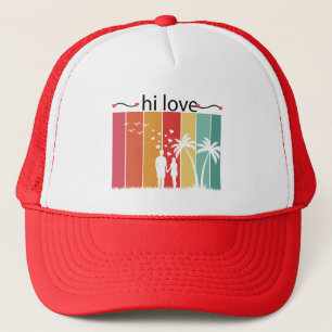 Salut Casquette de camionneur avec silhouette de p