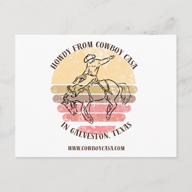 Salut de Cowboy Casa Carte postale (Devant)