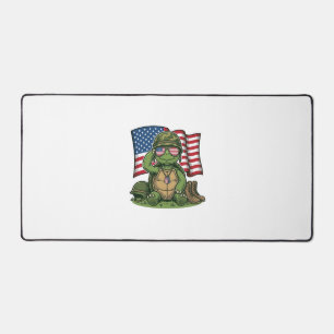 Salut de tortue patriotique Vector Design_1