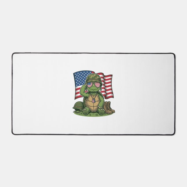 Salut de tortue patriotique Vector Design_1 (Recto)