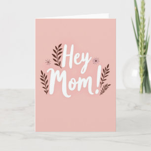 Salut Maman Carte de Message Simple