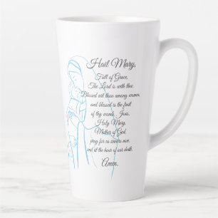Salut Mary Prayer Latte Mug